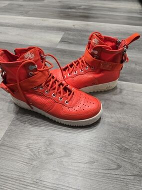 Nike SF Air Force 1 Mid in the "Team Orange"